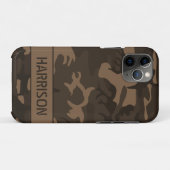 Bruin Camouflage Case-Mate iPhone Case (Achterkant (horizontaal))