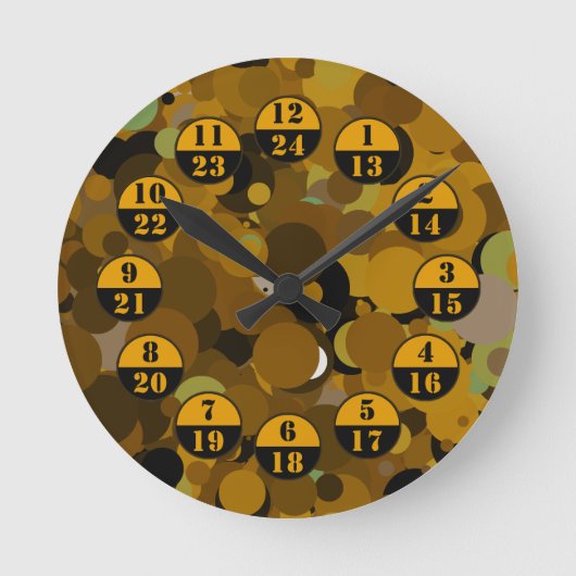 Bruin Camouflage Militaire Tijd Ronde Klok (Voorkant)