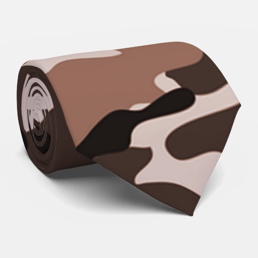 Bruin Camouflage Pattern-Stropdas Stropdas (Opgerold)