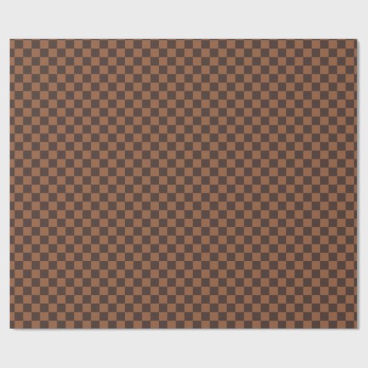 Bruin checker inpakpapier - Designer Inspired (Vlak)