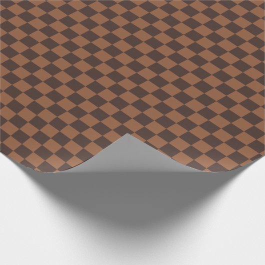 Bruin checker inpakpapier - Designer Inspired (Hoek)