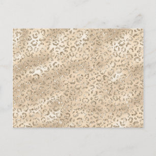 Bruin Cheetah Leopard Skin Print Pattern Briefkaart