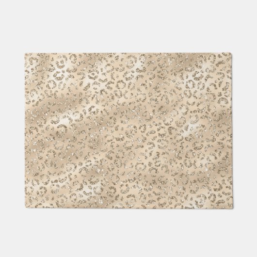 Bruin Cheetah Leopard Skin Print Pattern Deurmat (Voorkant)