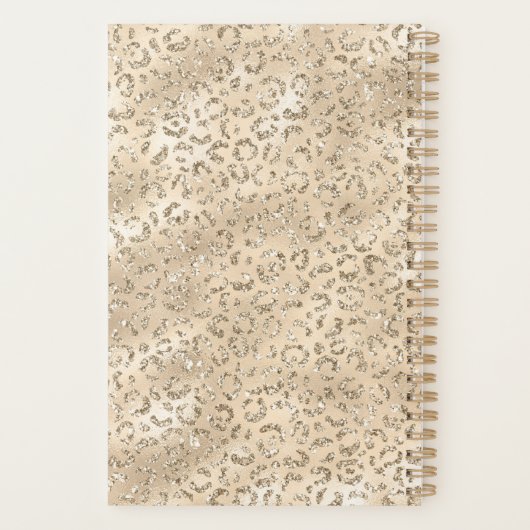 Bruin Cheetah Leopard Skin Print Pattern Planner (Achterkant)
