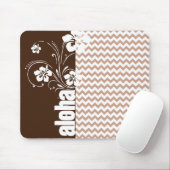 Bruin Chevron patroon; Aloha Muismat (Met muis)
