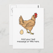 Bruin Chicken Add Jouw tekst Briefkaart (Voorkant / Achterkant)