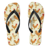 Bruin Chicken Design Patroon Teenslippers (Voetbed)