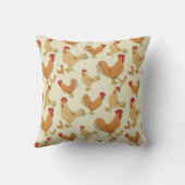 Bruin Chicken Design Personaliseert Kussen (Achterkant)