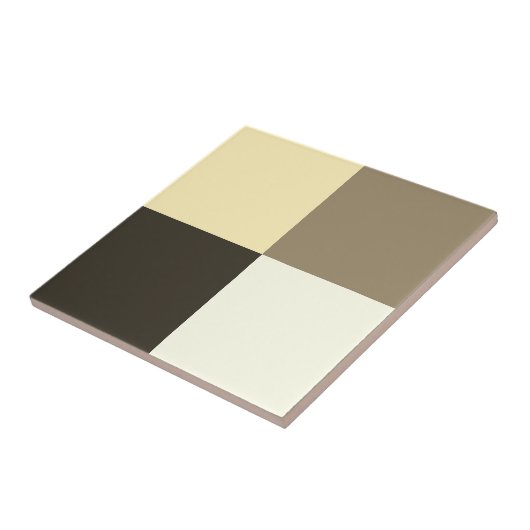 Bruin chocolade beige crème Tan Tegeltje (Zijkant)