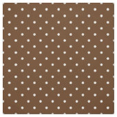 Bruin chocolade met witte poolvlekken stof (Swatch)