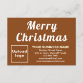 Bruin | Christmas | Business | Kleine platte groet Kaart (Voorkant)