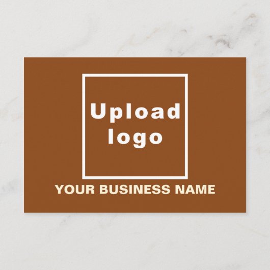 Bruin | Christmas | Business | Kleine platte groet Kaart (Achterkant)