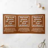 Bruin | Christmas | Business Trifold Kaart (Binnen)