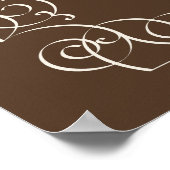 Bruin Classic Moslim Islamitisch Bruiloft Poster (Hoek)