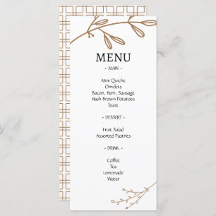 Bruin Classic Natural Foliage Brunch Wedding Menu