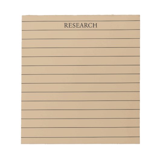 Bruin Classic & Stijlvol briefpapier Notitieblok (Voorkant)