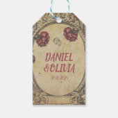 Bruin  Classic Wedding Cadeaulabel (Voorkant)