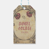 Bruin  Classic Wedding Cadeaulabel (Achterkant)