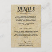 Bruin  Classic Wedding Informatiekaartje (Voorkant)