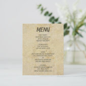 Bruin  Classic Wedding Menu's (Staand voorkant)