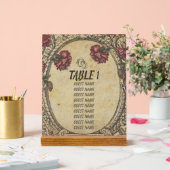 Bruin  Classic Wedding Seating Charts Acryl Bord (Huwelijk)