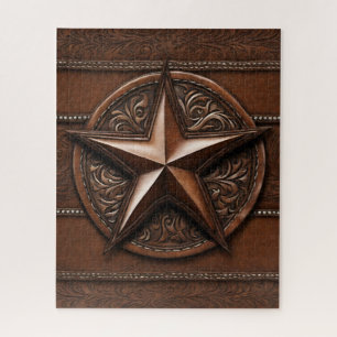 Bruin Cowboy Rustiek Western Land Texas Star Legpuzzel