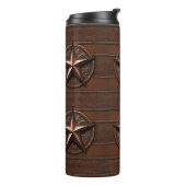 Bruin Cowboy Rustiek Western Land Texas Star Thermosbeker (Gedraaid links)