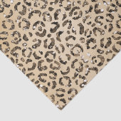 Bruin Cream Glitter Leopard Print Tissuepapier (Detail)
