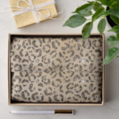 Bruin Cream Glitter Leopard Print Tissuepapier (Geschenk)