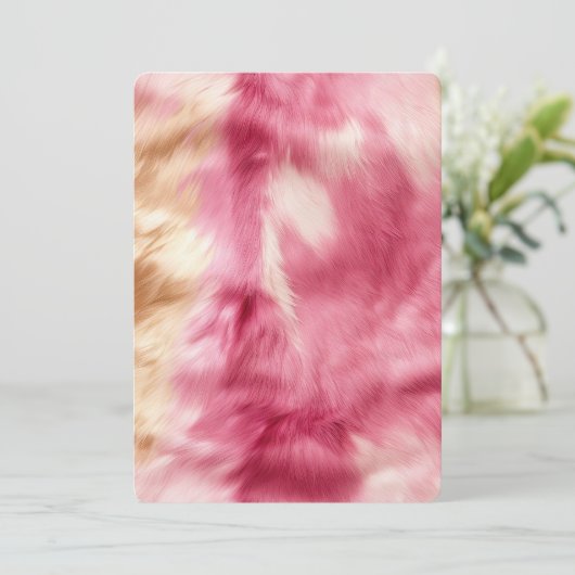 Bruin Cream Roze Cowgirl Koeienhuid Verjaardag Kaart (Staand voorkant)