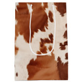 Bruin Crème Koeienhuid Western Medium Cadeauzakje (Achterkant)