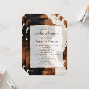 Bruin crème zwart zuidwesten cowboy cowgirl Koeien Kaart