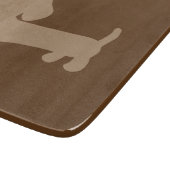 Bruin Dachshund Glass Cutting Board Kitchen Snijplank (Hoek)
