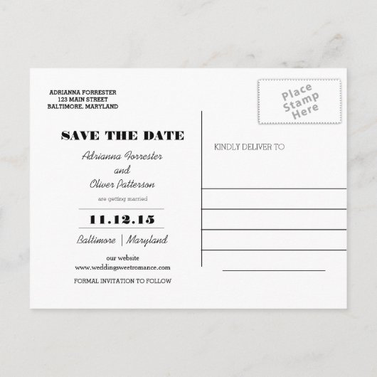 Bruin Damask Gloeiende Sterren Bewaar De Datum Aankondigingskaart (Achterkant)