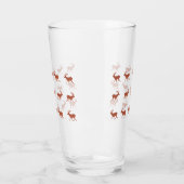 Bruin deer Walking Festive Pattern Glas (Links)