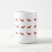 Bruin deer Walking Festive Pattern Koffiemok (Center)
