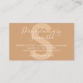 Bruin dermaplaning Nazorg Post Instructies Visitekaartje (Voorkant)