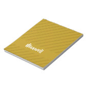 Bruin, diagonaal getextureerd plastic, douanenaam notitieblok (Gedraaid)