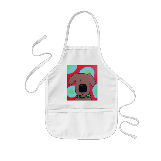 Bruin Dog Kinder Apron Kinder Schort (Voorkant)