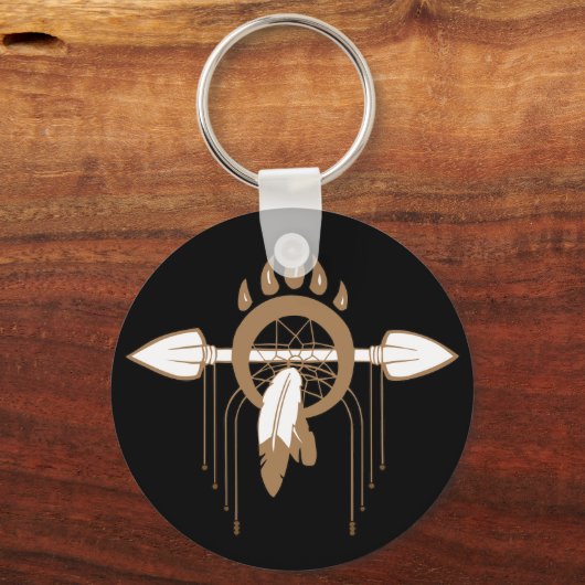 Bruin drocatcher sleutelhanger (Voorkant)