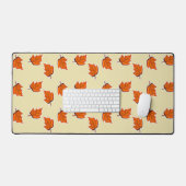 Bruin droog bladpatroon bureaumat (Keyboard & Muis)