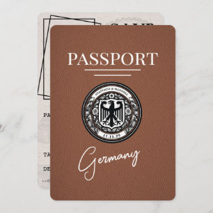Bruin Duitsland paspoort Bewaar de datum Save The Date