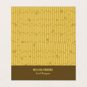 Bruin en Beige Bamboe Houten Achtergrond Visitekaartjes (Buitenkant ongevouwen)