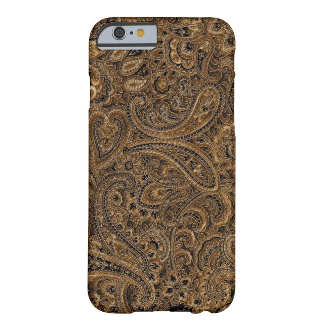 Bruin en beige  bloemig paisley patroon Case-Mate iPhone case (Achterkant)