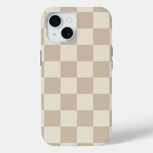 Bruin en Beige Checkerboard