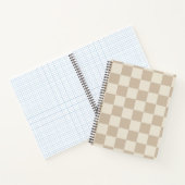 Bruin en Beige Checkerboard Notitieboek (Binnen)