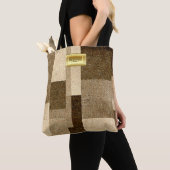 Bruin en beige Elegant Earth Tones Canvas tas (Dichtbij)