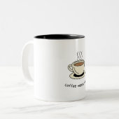 Bruin en beige Simple Coffee-Mok Tweekleurige Koffiemok (Voorkant links)