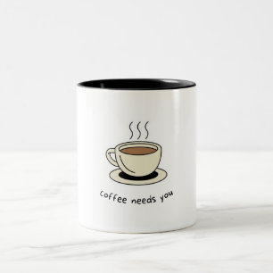 Bruin en beige Simple Coffee-Mok Tweekleurige Koffiemok