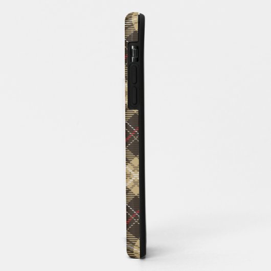 Bruin en beige tartan geruite patroon Case-Mate iPhone case (Achterkant/links)